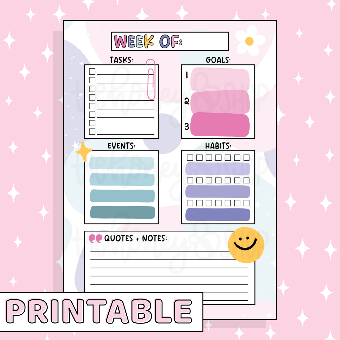 week-of-printable-bee-6-full-page-sticker-b6-planner-printable-pla-thehoneybshop