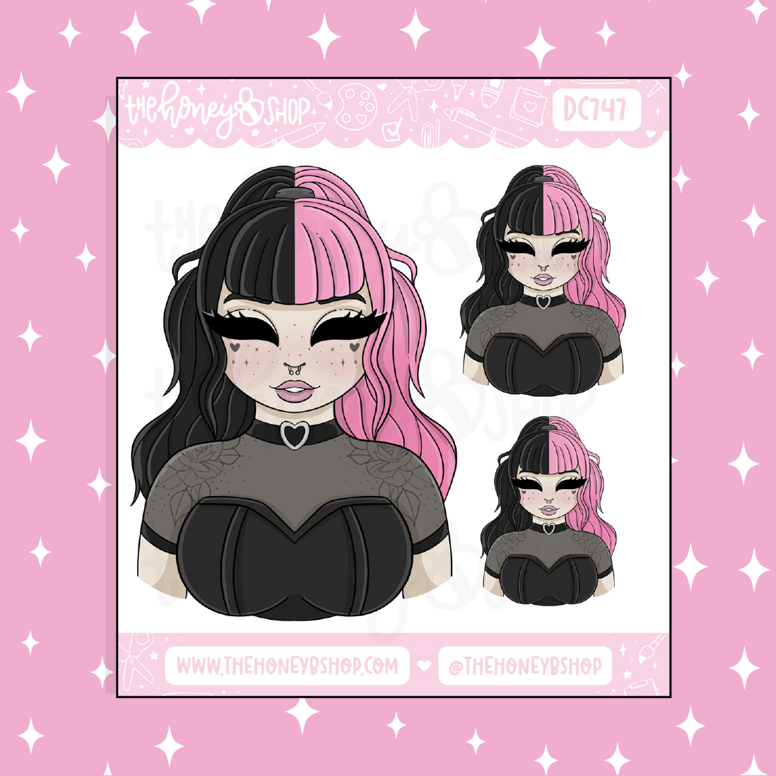 Mina Babe Doodle Sticker | Choose your Skin Tone!