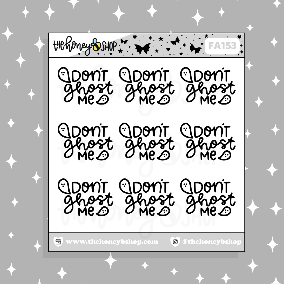 Don t Ghost Me Doodle Sticker TheHoneyBShop don-t-ghost-me-doodle-sticker-thehoneybshop