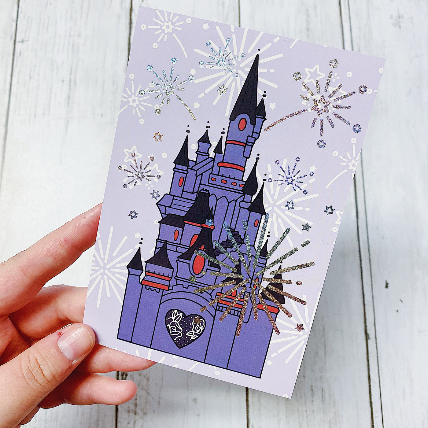 Villains Castle Journaling Card | Sparkly Holo Foil