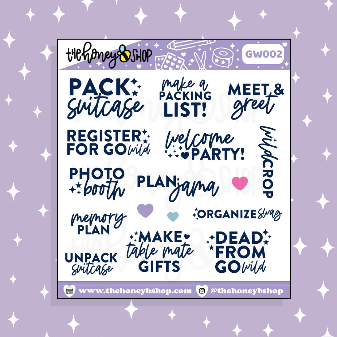 Go WILD Events Doodle Sticker