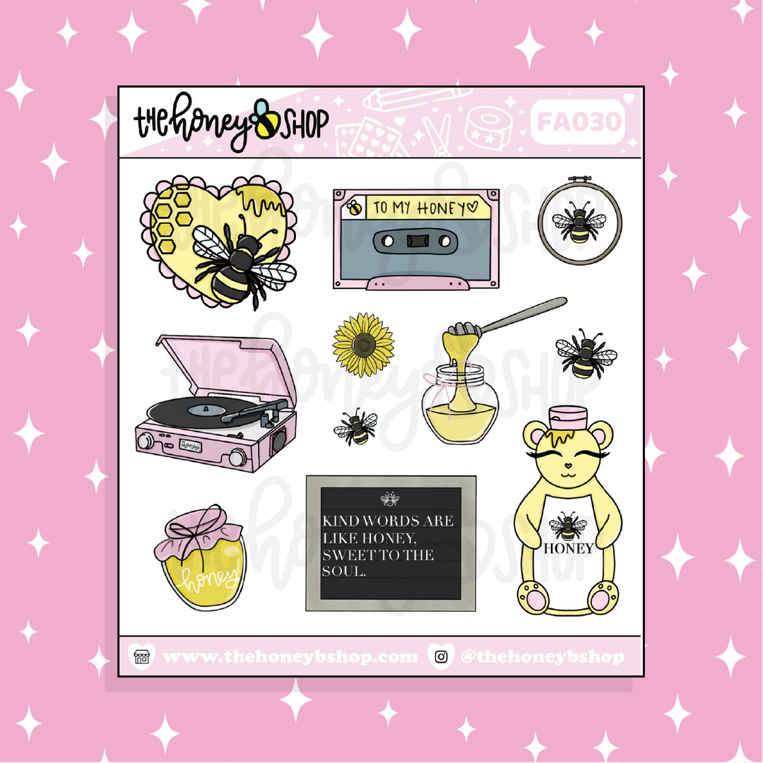 Oh, Honey Deco Doodle Pegatina