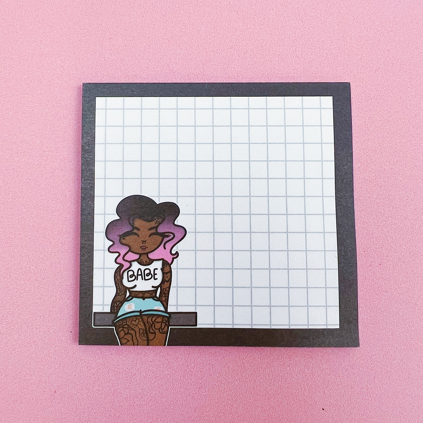 Tattoo Babe Sticky Note | 3x3 | Choose Your Skin Tone!