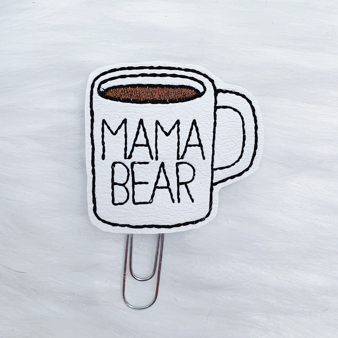 Mamá Oso Taza Feltie Planner Clip
