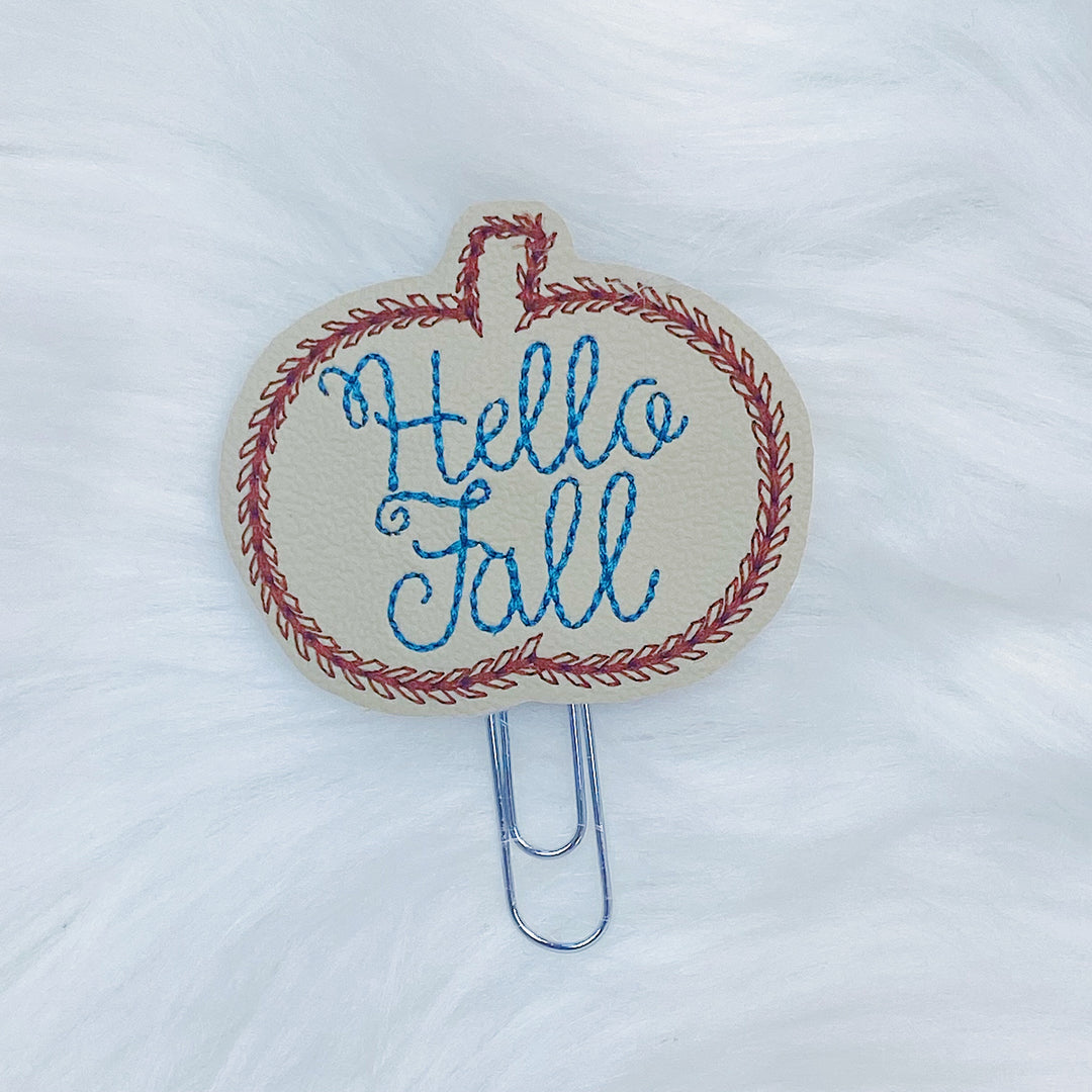 Tan Hello Fall Feltie Planner Clip