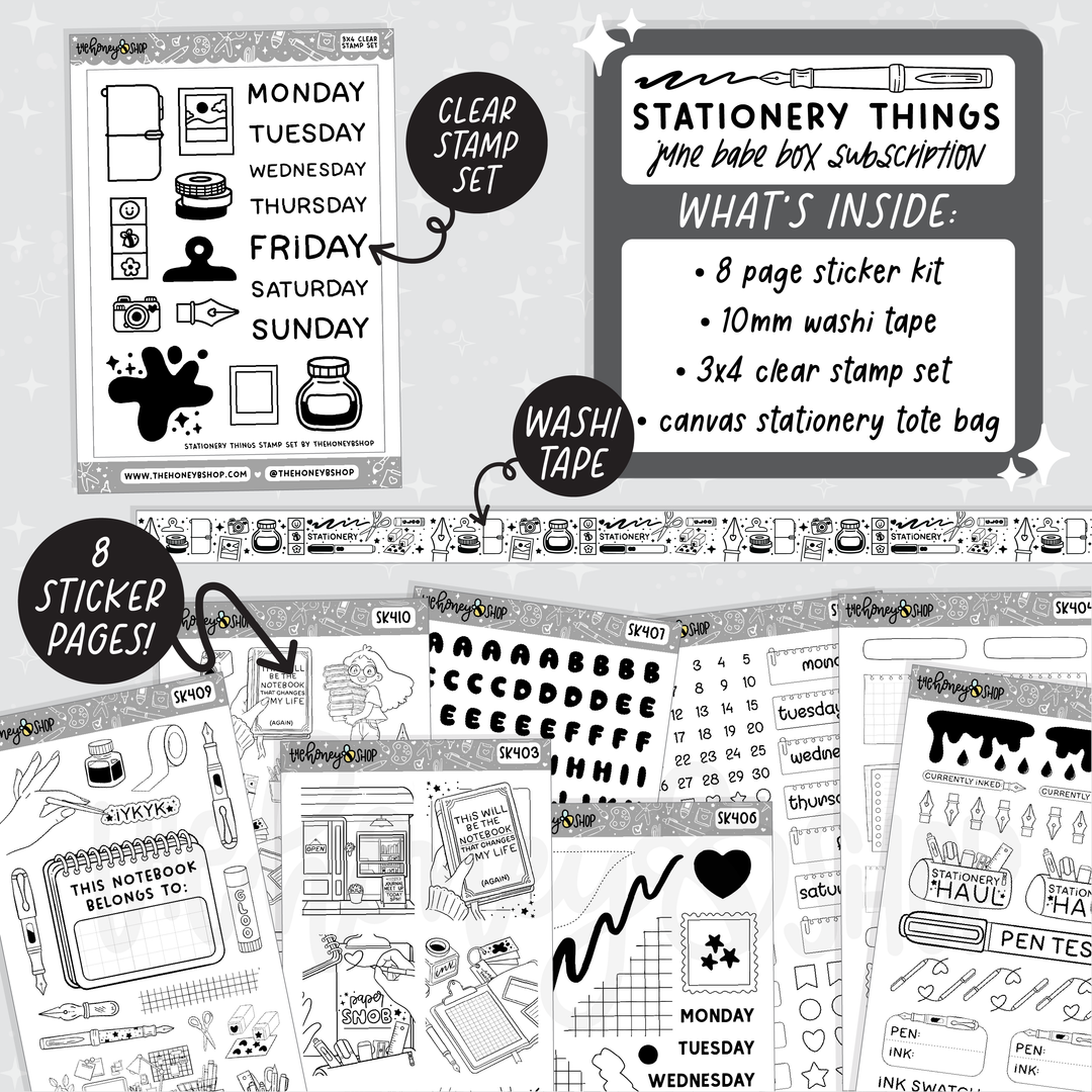 Stationery Things | June 2026 | TheHoneyBShop Subscriptions