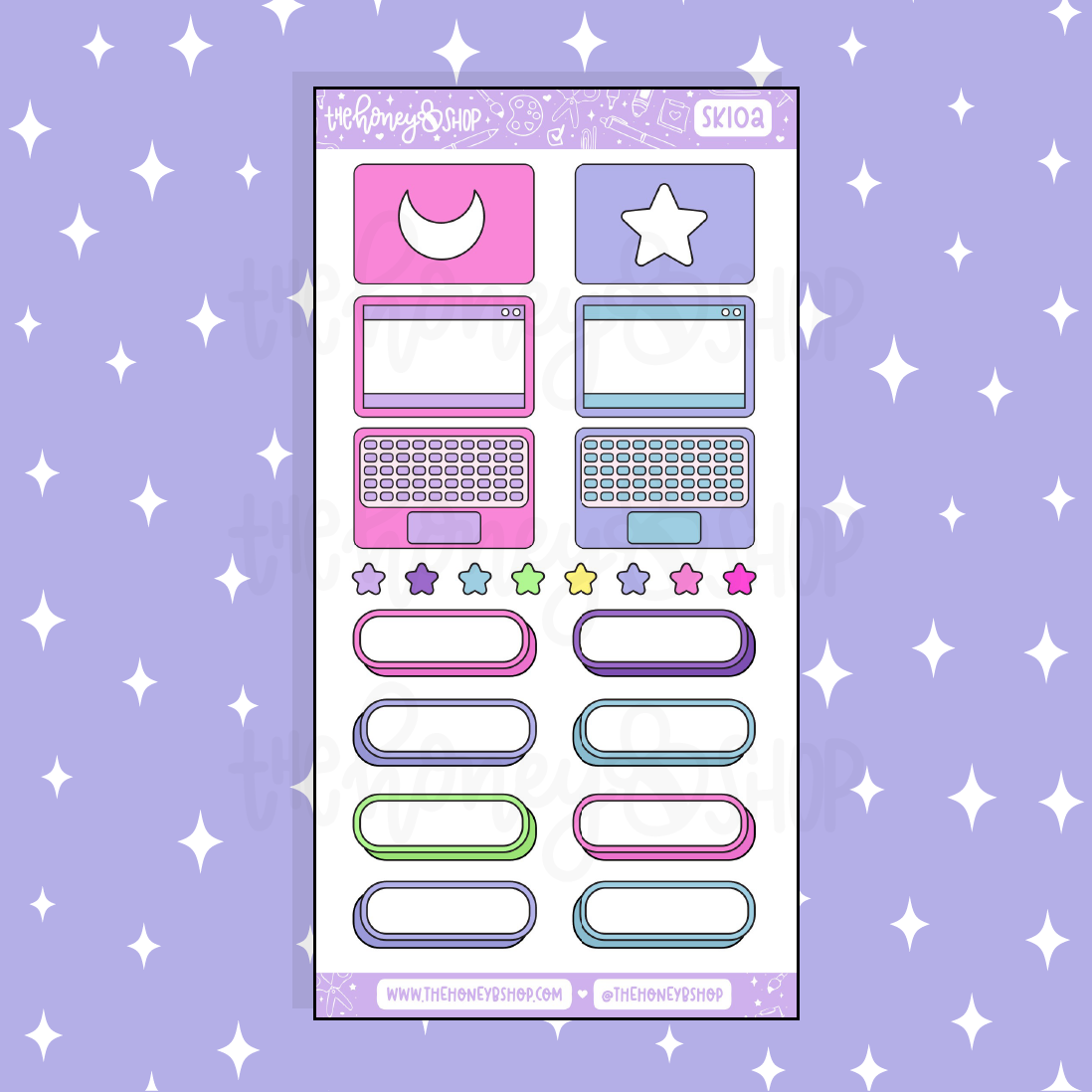 Supernova Foldable Laptops + Boxes Doodle Sticker | A La Carte