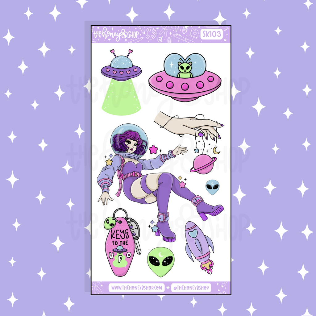 Supernova Large Babe Deco Doodle Sticker | A La Carte | Choose your Skin Tone!