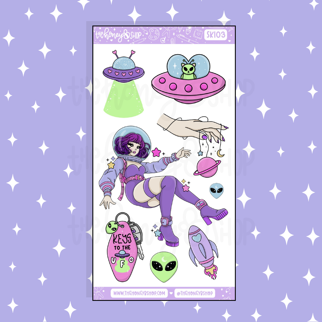 Supernova Large Babe Deco Doodle Sticker | A La Carte | Choose your Skin Tone!