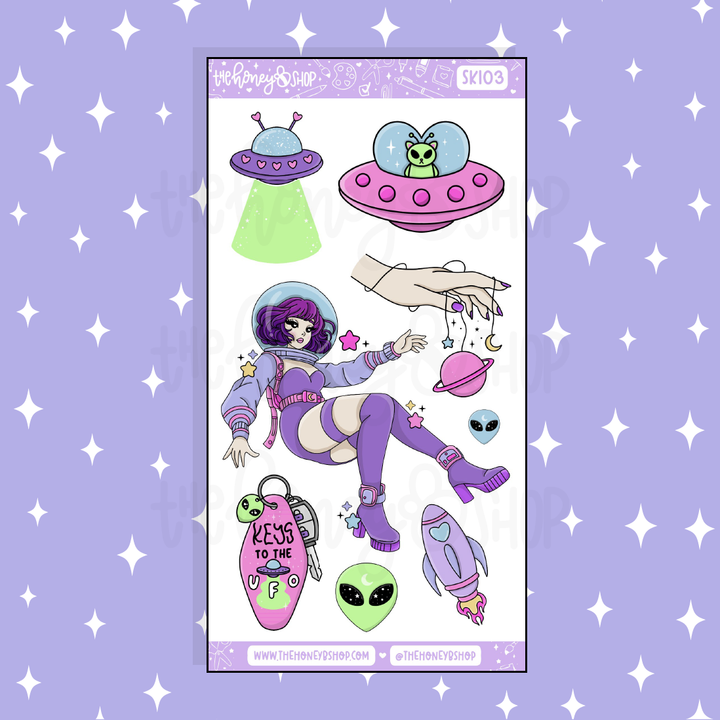 Supernova Large Babe Deco Doodle Sticker | A La Carte | Choose your Skin Tone!