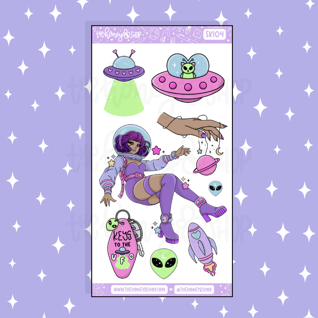 Supernova Large Babe Deco Doodle Sticker | A La Carte | Choose your Skin Tone!