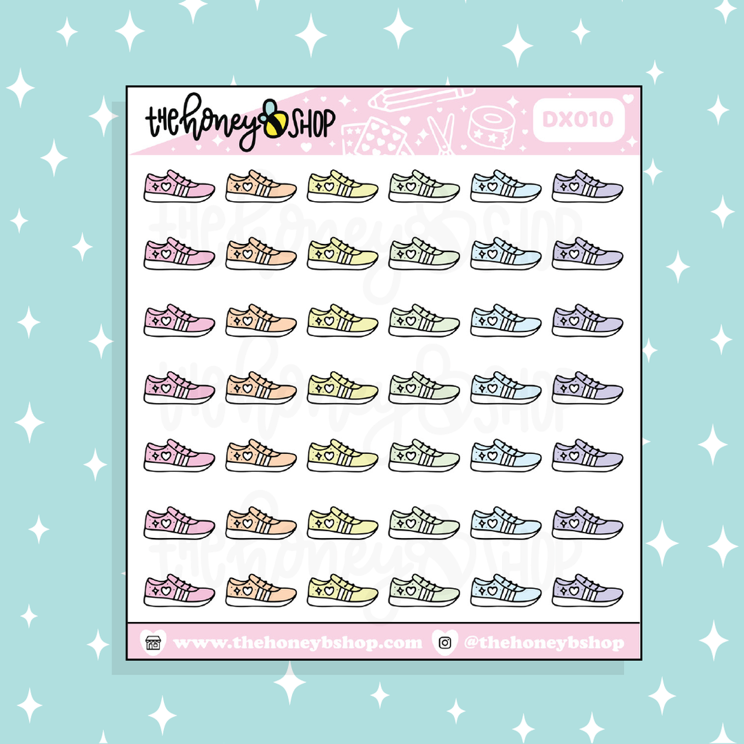 Running Shoes Icon Doodle Sticker | Choose Your Color Option!