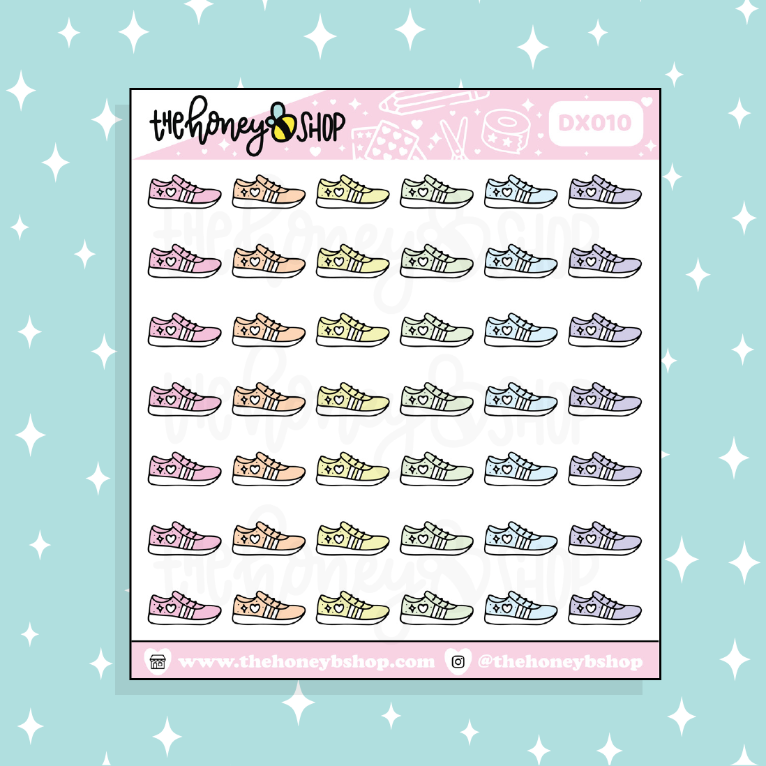 Running Shoes Icon Doodle Sticker | Choose Your Color Option!
