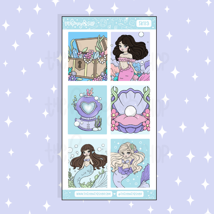 Under the Sea Full Boxes Doodle Sticker | A La Carte | Choose your Skin Tone!