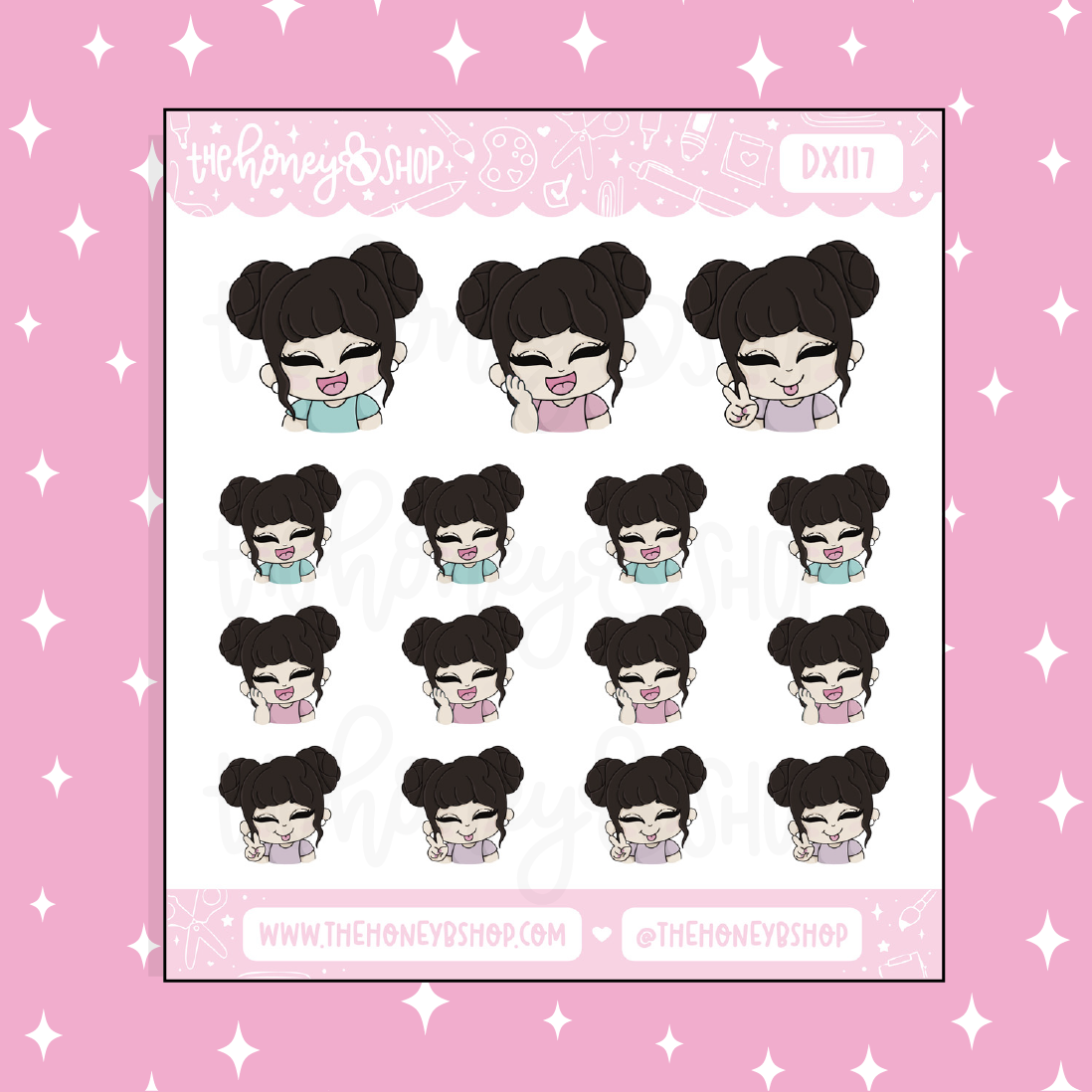 Happy Babes Doodle Sticker | Choose your Skin Tone!