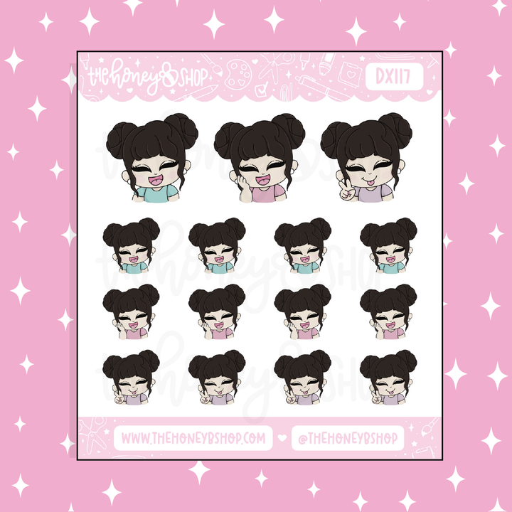 Happy Babes Doodle Sticker | Choose your Skin Tone!