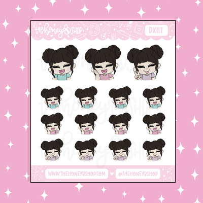 Happy Babes Doodle Sticker | Choose your Skin Tone!