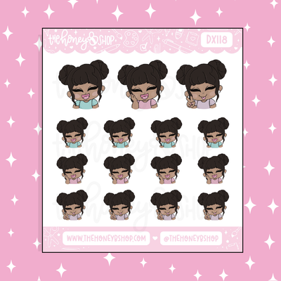Happy Babes Doodle Sticker | Choose your Skin Tone!