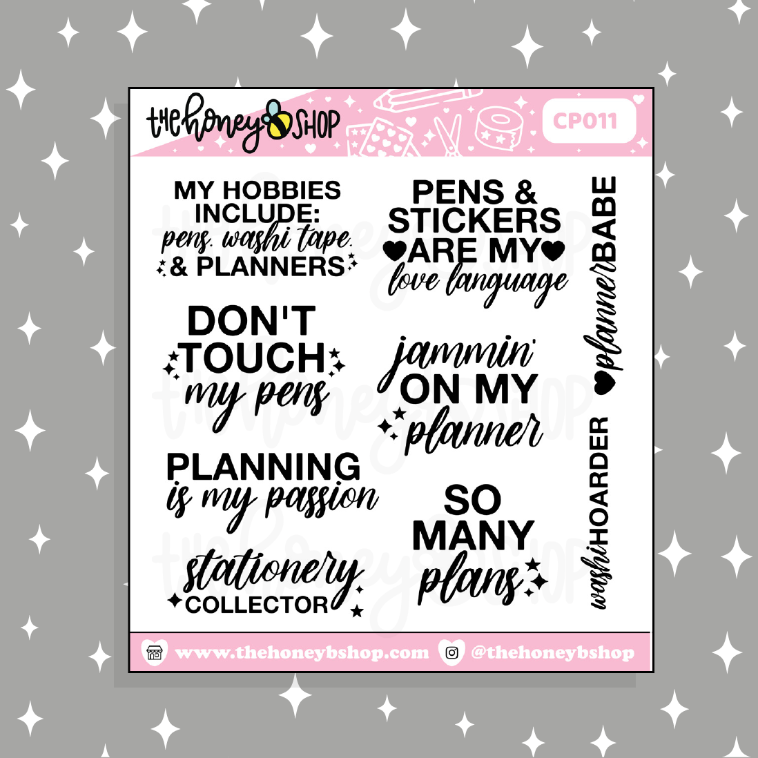 CPC 2023 Planner Sayings Doodle Sticker