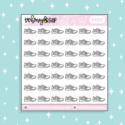 Running Shoes Icon Doodle Sticker | Choose Your Color Option!