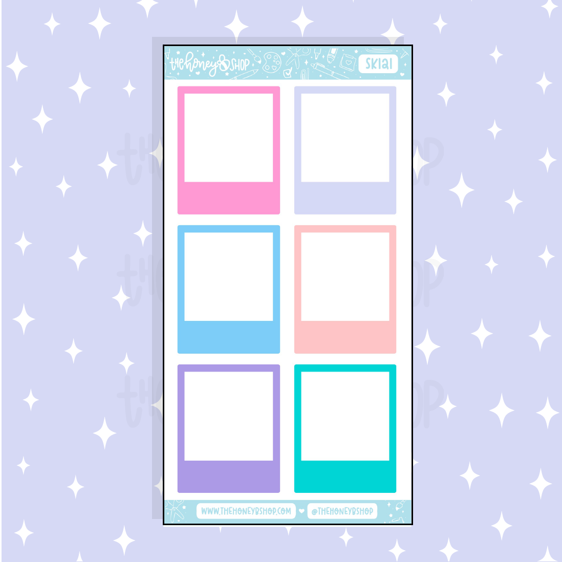 Under the Sea Polaroid Boxes Doodle Sticker | A La Carte