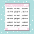 Pole Dance Lettering Doodle Sticker