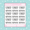 Fitness Class Lettering Doodle Sticker