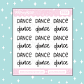 Dance Lettering Doodle Sticker