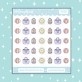 Beachy / Summery Icons Doodle Sticker