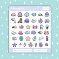 Sea Life Animals Doodle Sticker