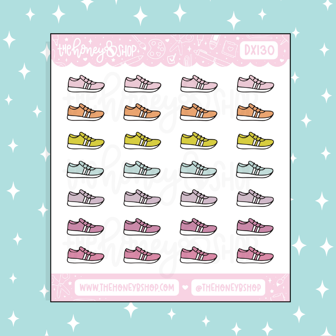 Running Shoes Icon Doodle Sticker | Choose Your Color Option!