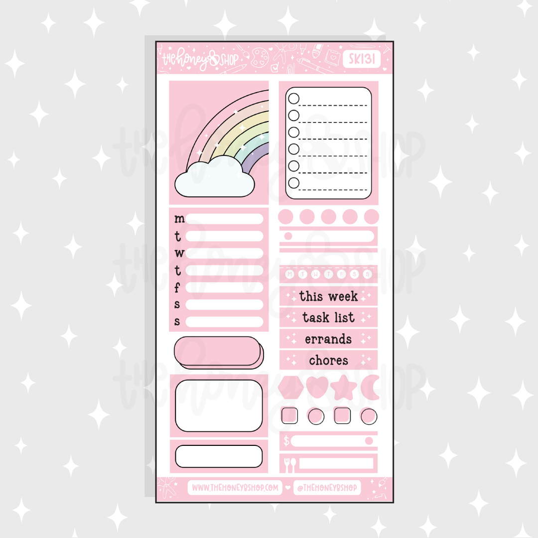 Pastel Pink Functional Sheet Doodle Sticker | A La Carte – TheHoneyBShop