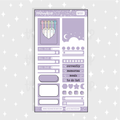 Pastel Purple Functional Sheet Doodle Sticker | A La Carte