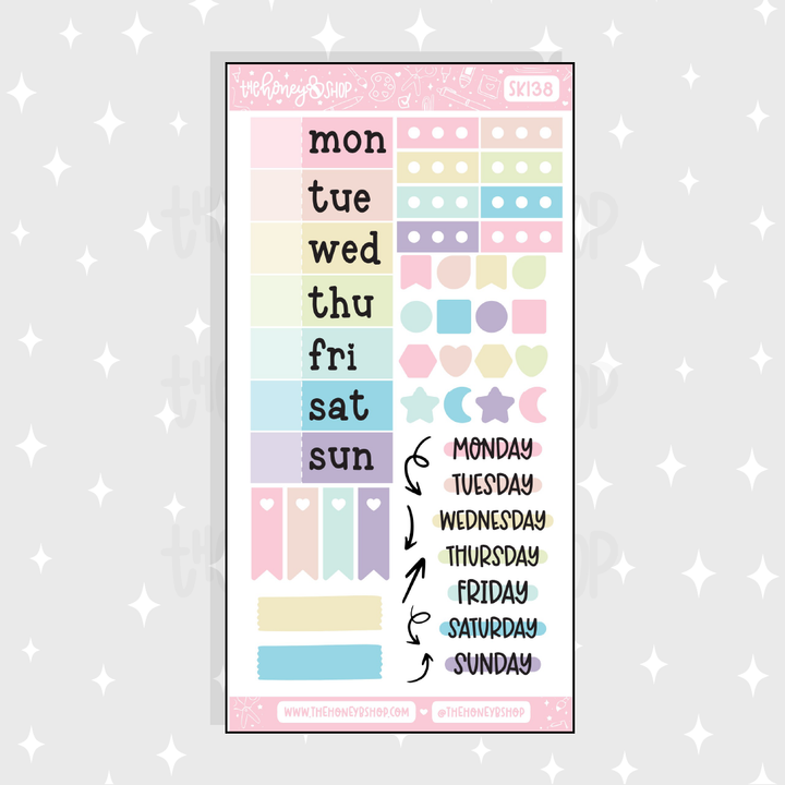 Pastel Dreams | 10 Page Weekly Kit | Choose your Skin Tone!