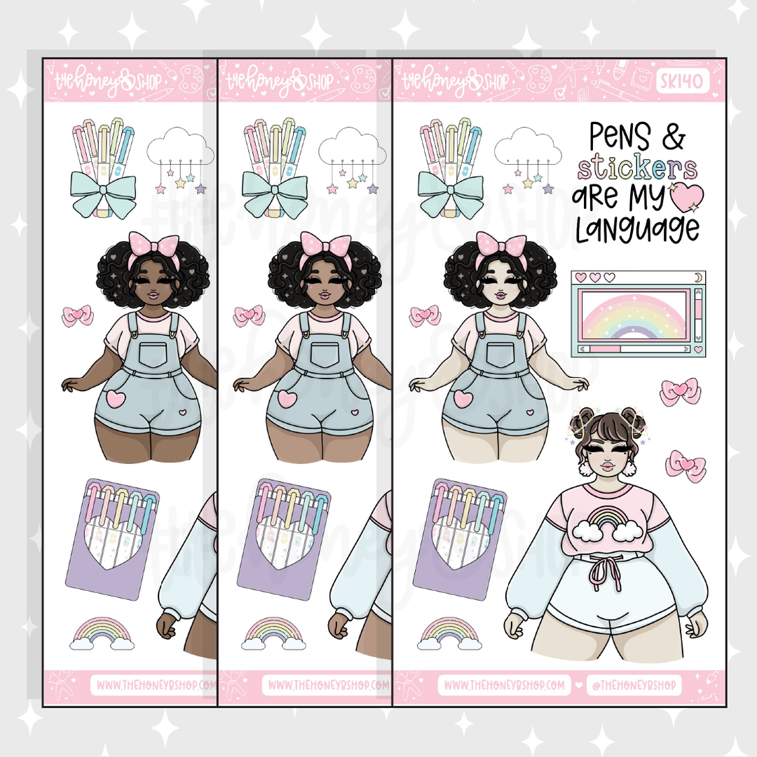 Pastel Dreams | 10 Page Weekly Kit | Choose your Skin Tone!