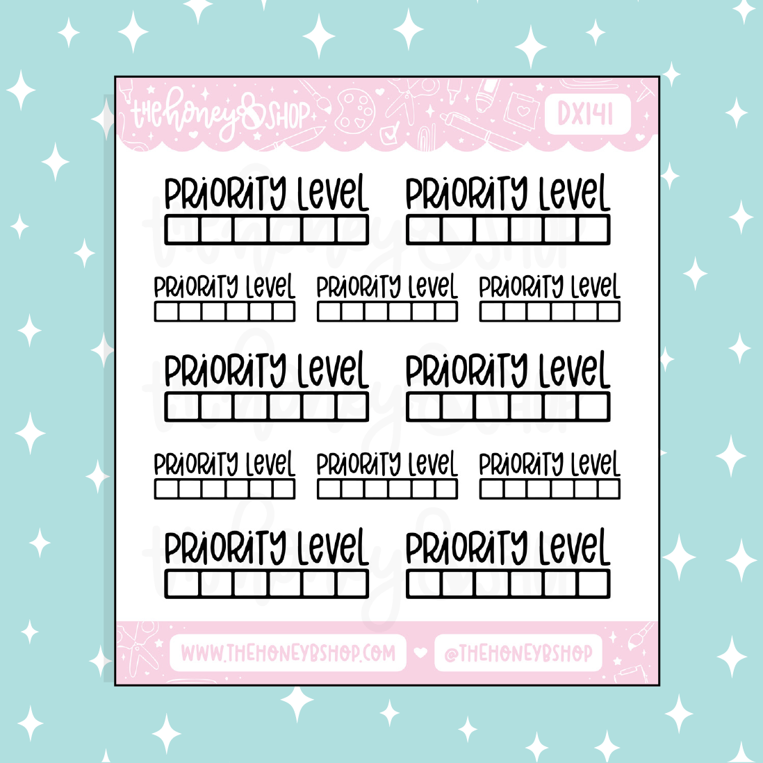 Priority Level Bar Doodle Sticker
