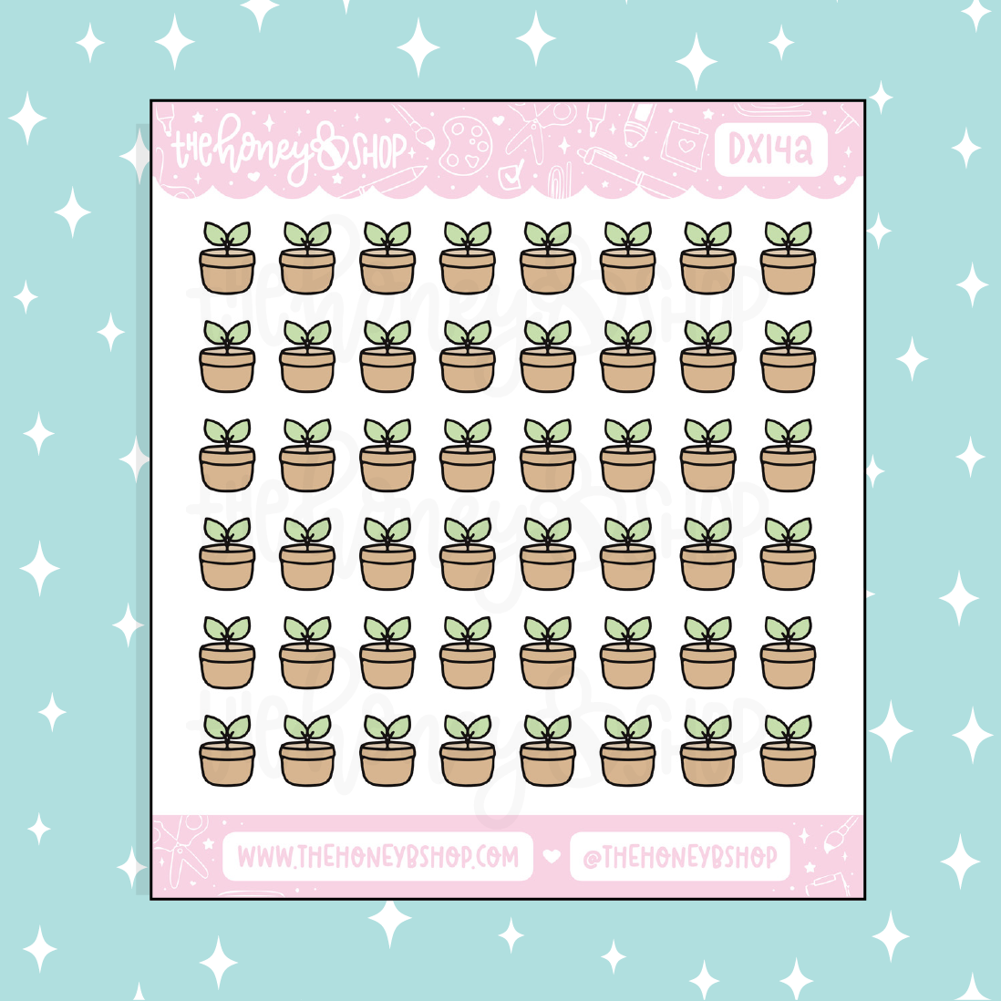 Plant Icon Doodle Sticker
