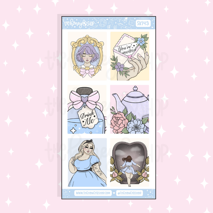 Tea Party Full Boxes Doodle Sticker | A La Carte | Choose your Skin Tone!