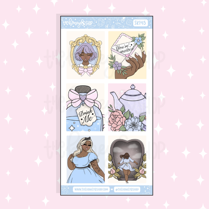 Tea Party Full Boxes Doodle Sticker | A La Carte | Choose your Skin Tone!