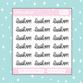 Lash Appt Lettering Doodle Sticker