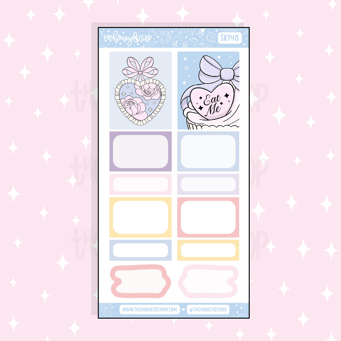 Tea Party Half Boxes Doodle Sticker | A La Carte