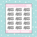 Tweeze Brows Lettering Doodle Sticker