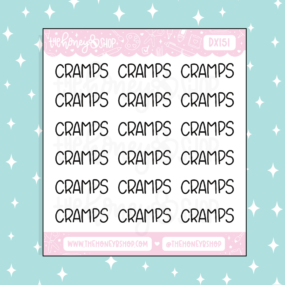 Cramps Lettering Doodle Sticker – TheHoneyBShop