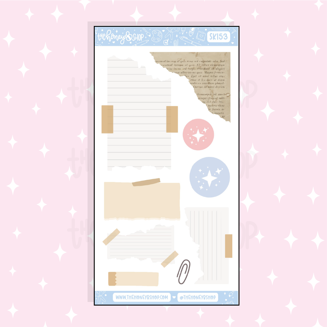 Tea Party Torn Paper Journaling Doodle Sticker | A La Carte