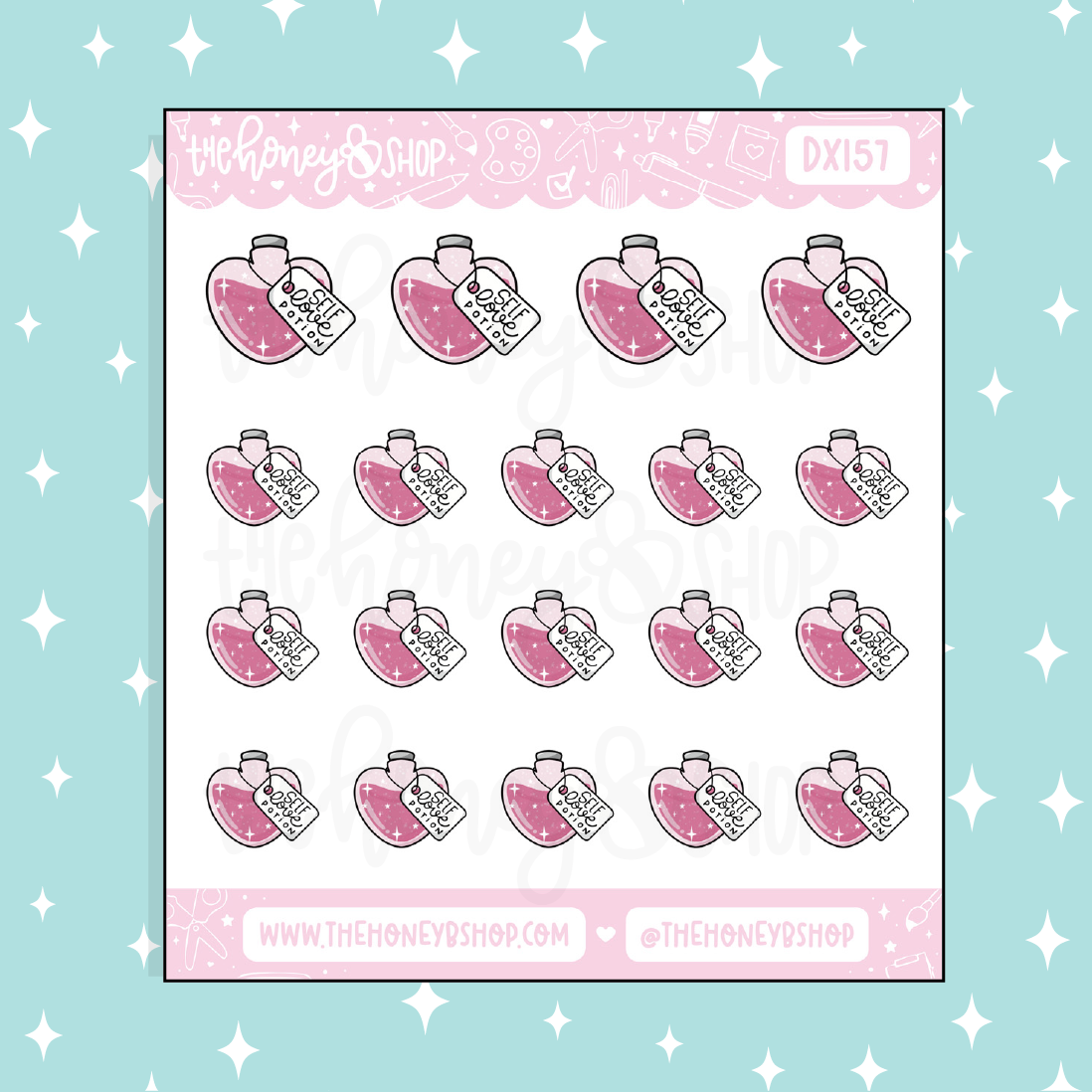 Self Love Potion Doodle Sticker