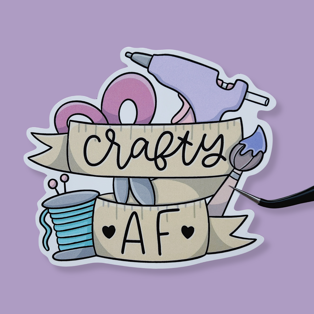 Crafty AF Vinyl Sticker Die Cut