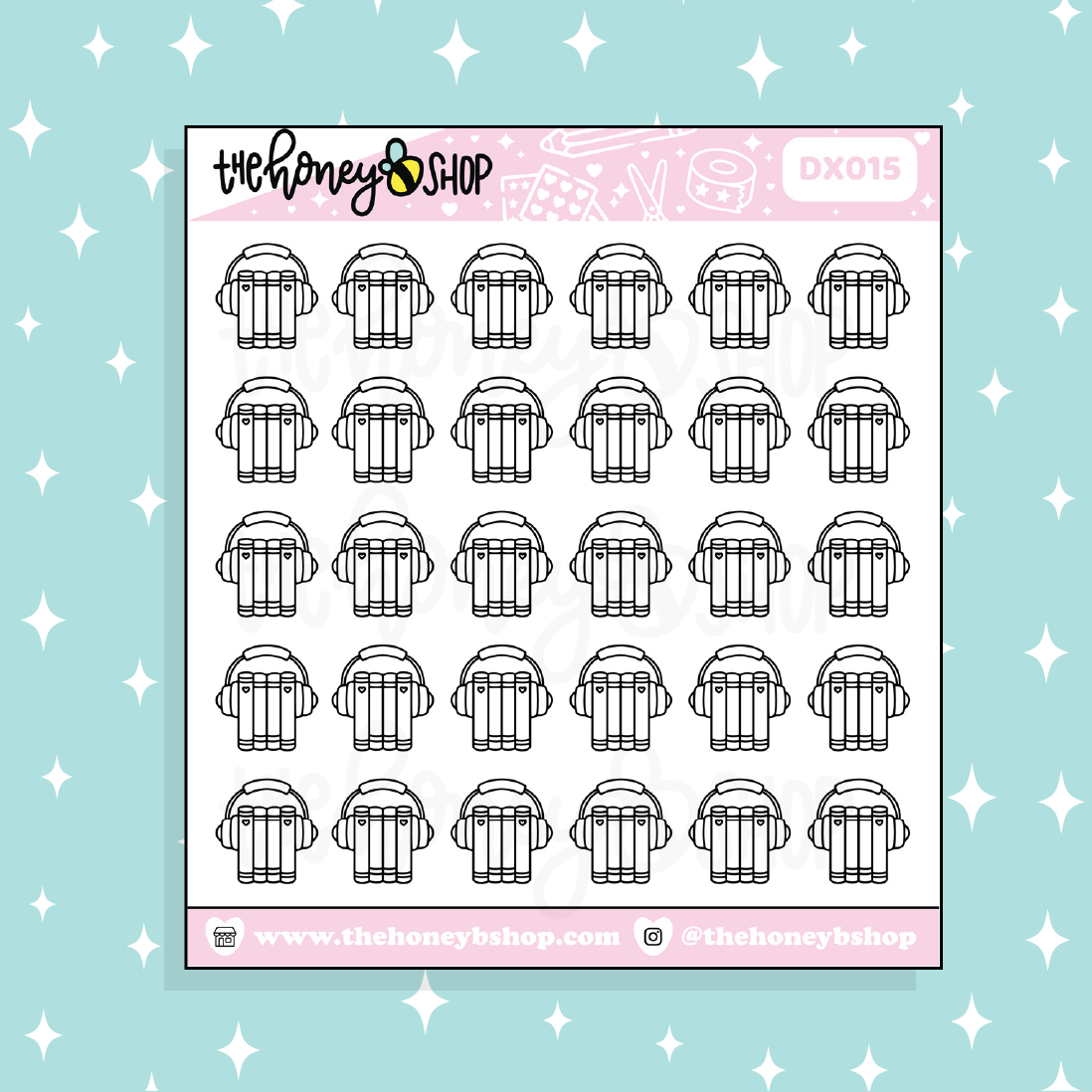 Audiobook Icon Doodle Sticker | Choose Your Color Option!
