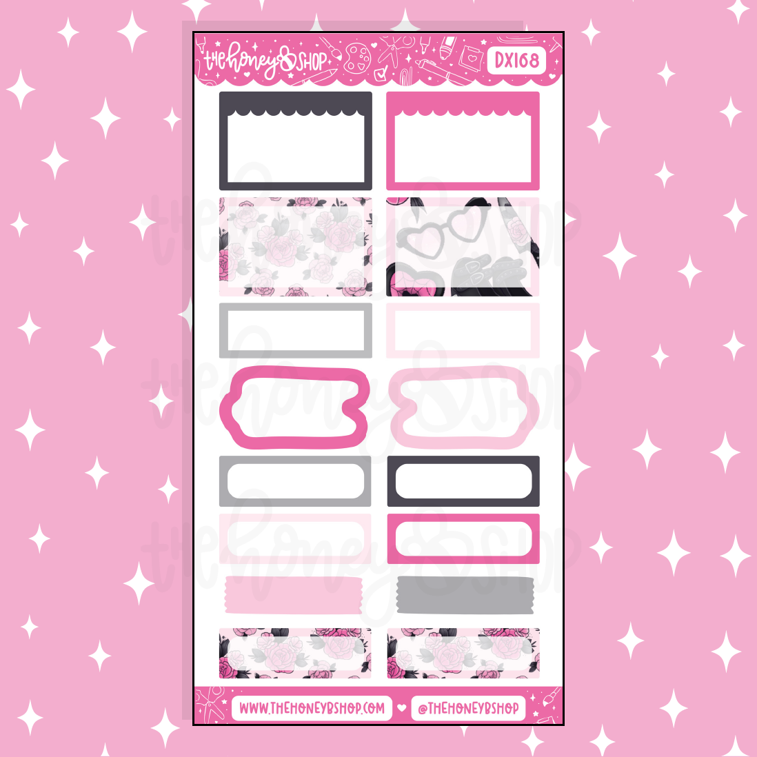 Self Love Half Boxes Doodle Sticker | February Patreon