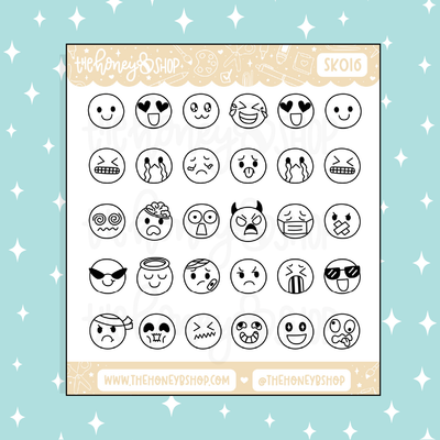 Emoji Doodle Sticker | Choose Your Color Option!