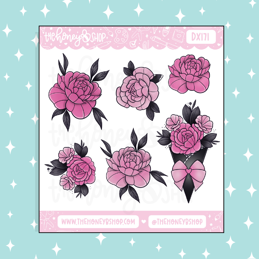 Self Love Florals Doodle Sticker